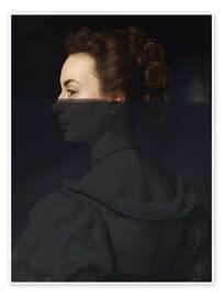 Wandbild Modern Portrait in Black - The Art Concept