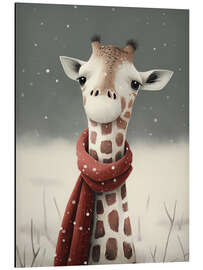 Aluminium print Winter Giraffe - Bilge Paksoylu