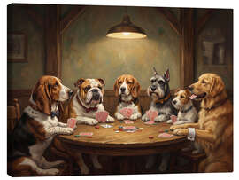 Leinwandbild Hunde spielen Poker - Andreas Magnusson