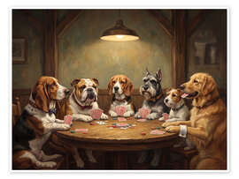 Poster Hunde spielen Poker - Andreas Magnusson