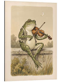 Print på aluminium The Fiddle Playing Frog - Andreas Magnusson