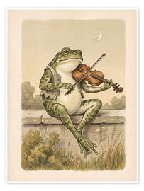 Wandbild Der Geige spielende Frosch - Andreas Magnusson