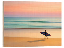 Holzbild Surfer am Strand - Andreas Magnusson