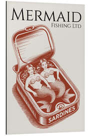 Tableau en aluminium Mermaid Sardines - Andreas Magnusson