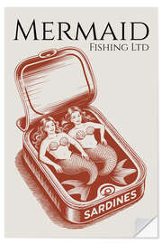 Sticker mural Mermaid Sardines - Andreas Magnusson