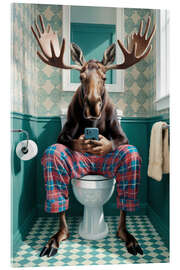 Acrylic print Bathroom Moose - Andreas Magnusson