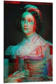 Print på aluminium Glitched Portrait of Woman