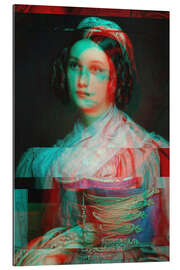 Tableau en plexi-alu Glitched Portrait of Woman