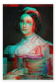 Billede Glitched Portrait of Woman