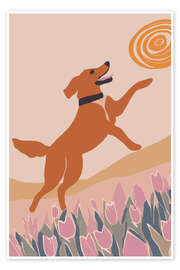Wandbild Fröhlicher Frühlingssprung - Andreas Magnusson