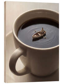 Stampa su legno Boat Trip In the Coffee Cup - Andreas Magnusson