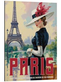 Aluminium print Paris Vintage Travel Poster