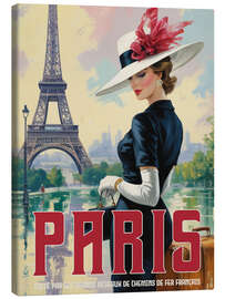 Leinwandbild Paris Vintage Travel Poster - Andreas Magnusson