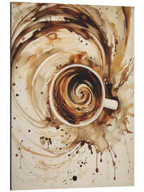 Print på aluminium Swirling Coffee - Andreas Magnusson