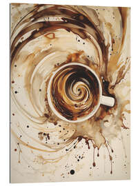 Tableau en plexi-alu Swirling Coffee - Andreas Magnusson