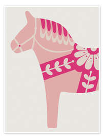 Póster Pink Dala horse - Andreas Magnusson