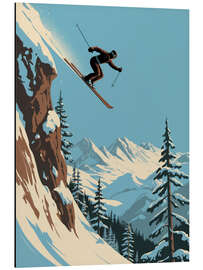 Print på aluminium Skier Jumping