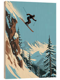 Holzbild Skispringen - Andreas Magnusson