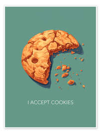 Póster I Accept Cookies - Andreas Magnusson