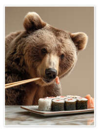 Wandbild Sushi-Häppchen für den Bär