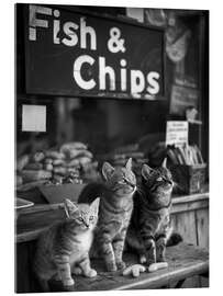Acrylglasbild Hungrige Kätzchen