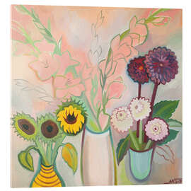 Acrylglasbild Pastell Blumen