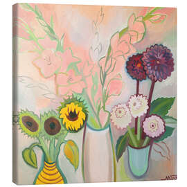 Leinwandbild Pastell Blumen