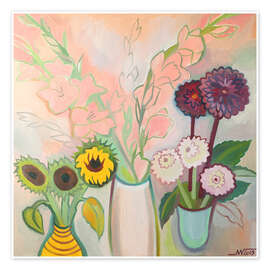 Poster Pastell Blumen