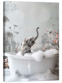 Leinwandbild Elephant Bath Bliss