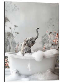 Tableau en plexi-alu Elephant Bath Bliss