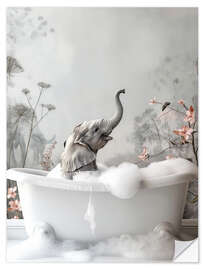 Wandsticker Elephant Bath Bliss