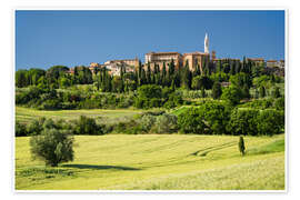 Wandbild Pienza, Italien - Rainer Mirau