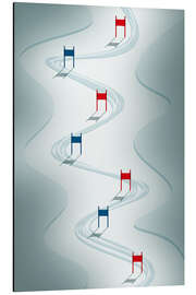 Print på aluminium Ski Slalom - athlete.art