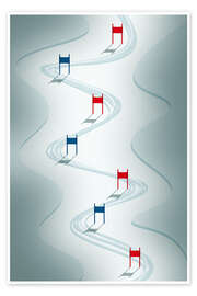 Wandbild Ski Slalom - athlete.art