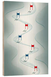 Wood print Ski Slalom - athlete.art