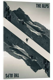 Acrylglasbild Ski - The Alps - athlete.art