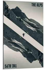Tableau en aluminium Ski - The Alps - athlete.art