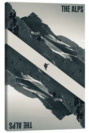 Tableau sur toile Ski - The Alps - athlete.art