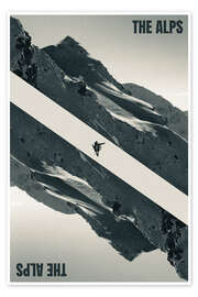 Wandbild Ski - The Alps - athlete.art