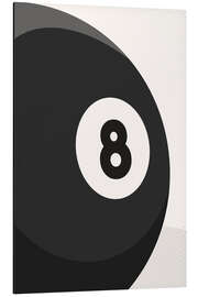 Tableau en aluminium Billard - 8 - athlete.art