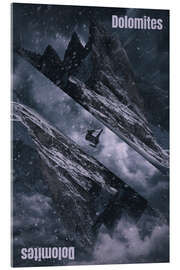 Acrylic print Ski - Dolomites - athlete.art