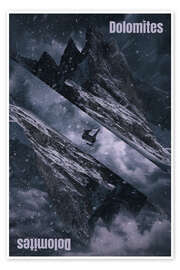 Wandbild Ski - Dolomites - athlete.art