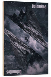 Holzbild Ski - Dolomites - athlete.art
