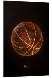Tableau en aluminium Basketball - Heat - athlete.art