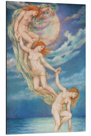 Aluminium print Moonbeams Dipping into the Sea - Evelyn De Morgan