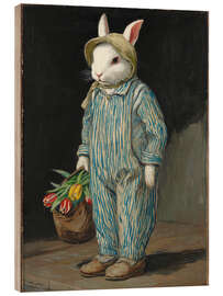 Holzbild Der Hase, der den Frühling brachte - DejaReve