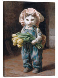 Leinwandbild Das stille Geschenk der Tulpen - DejaReve