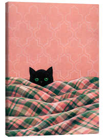 Leinwandbild Black Cat In The Bed - Kidz Collection
