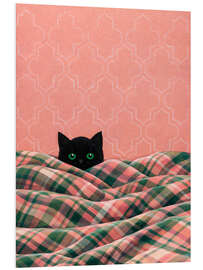 Hartschaumbild Black Cat In The Bed - Kidz Collection