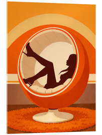 Acrylglasbild Ball Chair Girl - Mandy Reinmuth